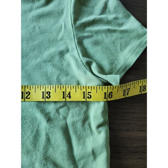 Eileen Fisher Green Short Sleeve Stretch Tee Top | Size XS - Picture 8 of 10